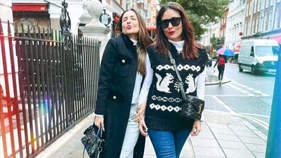 Malaika Arora had joined Kareena Kapoor in London around October 6. The two spent some quality time together on a London street on an off day. Malaika Arora had joined Kareena Kapoor in London around October 6. The two spent some quality time together on a London street on an off day.