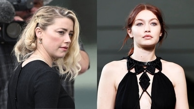 Actor Amber Heard (left) and model Gigi Hadid. Actor Amber Heard (left) and model Gigi Hadid.
