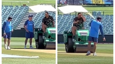 Rohit Sharma, Rahul Dravid's long chat with Adelaide pitch curator Rohit Sharma, Rahul Dravid's long chat with Adelaide pitch curator
