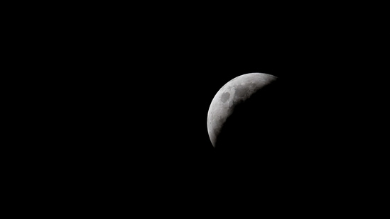 Also known as a blood moon, it will appear a reddish-orange from the light of Earth’s sunsets and sunrises. (AFP)