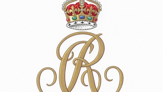 Initial V monogram alphabet with a crown. Royal, King, queen