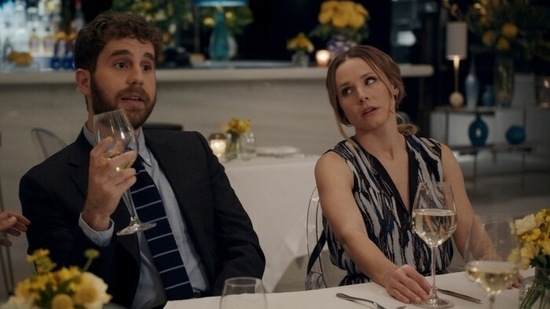 Kristen Bell and Ben Platt in a still from The People We Hate at the Wedding. Kristen Bell and Ben Platt in a still from The People We Hate at the Wedding.