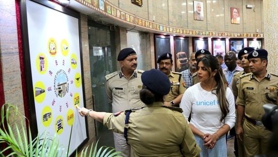 Priyanka Chopra also shared several images and videos of herself visiting several UNICEF centres on her social media handles. (HT Photo/Deepak Gupta)