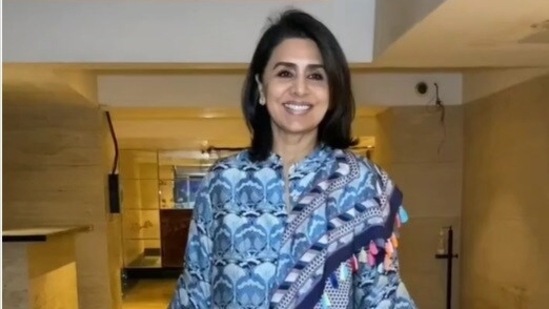 Neetu Kapoor on her return from hospital on Monday.