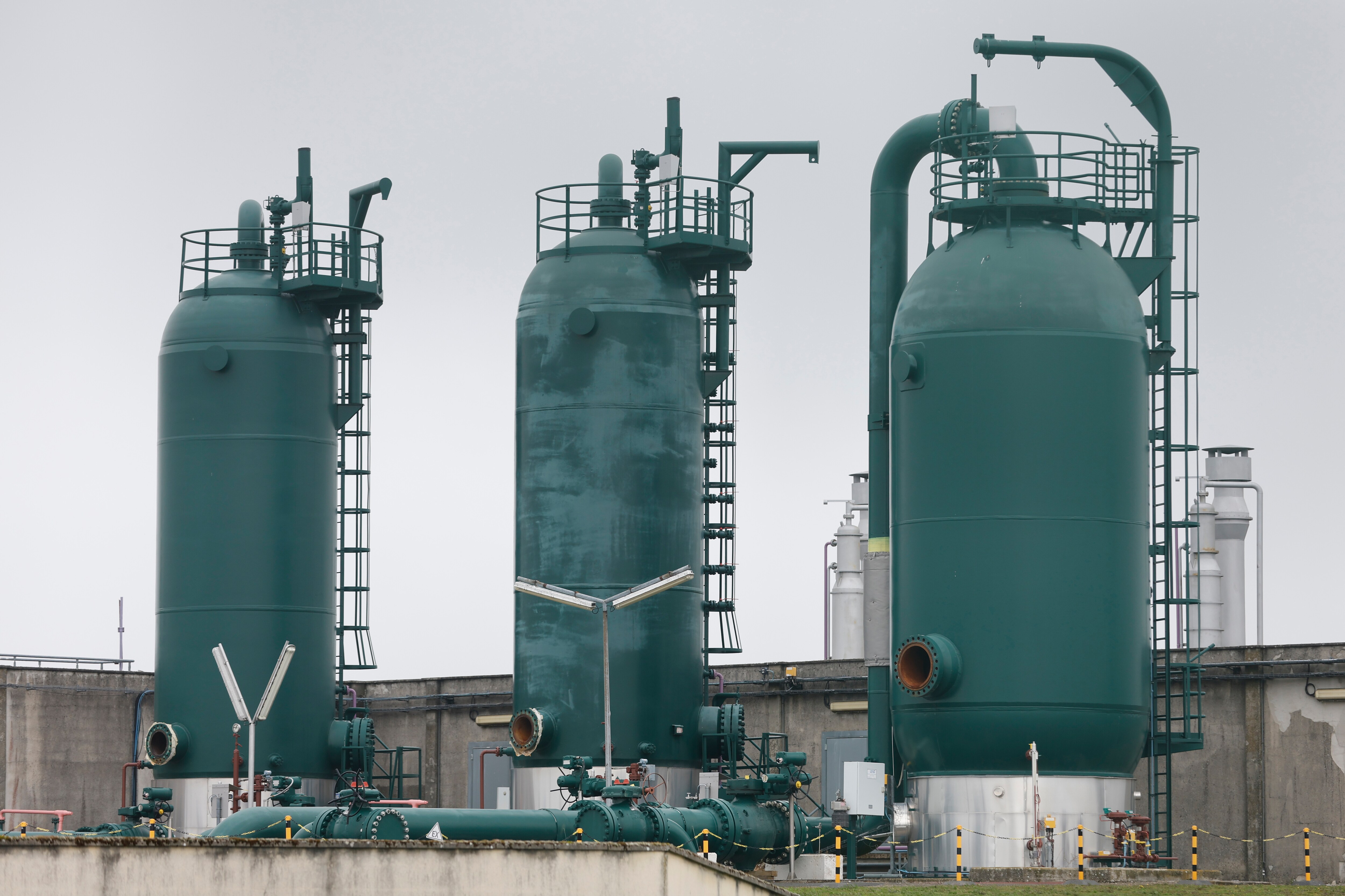 Europe is speeding up construction of floating import terminals to bring in more fuel in the future. (AP Photo/Jean-Francois Badias) Europe is speeding up construction of floating import terminals to bring in more fuel in the future. (AP Photo/Jean-Francois Badias)