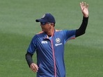 India's cricket coach Rahul Dravid gestures(AFP) India's cricket coach Rahul Dravid gestures(AFP)