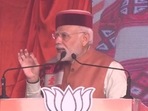 Prime minister Narendra Modi is in Himachal to campaign for the ruling Bharatiya Janata Party ahead of this week's Assembly election.(BJP) Prime minister Narendra Modi is in Himachal to campaign for the ruling Bharatiya Janata Party ahead of this week's Assembly election.(BJP)