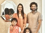 Allu Arjun with wife Sneha Reddy and kids, Allu Ayaan and Allu Arha at airport. Allu Arjun with wife Sneha Reddy and kids, Allu Ayaan and Allu Arha at airport.