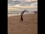 Salman Khan performing backflips at Juhu beach in Mumbai. (Instagram/@sal.insane) Salman Khan performing backflips at Juhu beach in Mumbai. (Instagram/@sal.insane)
