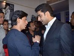 Abhishek Bachchan and Shah Rukh Khan have worked together in films like Kabhi Alvidaa Na Kehna and Happy New Year. Abhishek Bachchan and Shah Rukh Khan have worked together in films like Kabhi Alvidaa Na Kehna and Happy New Year.