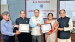 Writers Dr Madhav Hada and Madhu Kankariya were awarded the Bihari Puraskar on Wednesday. Writers Dr Madhav Hada and Madhu Kankariya were awarded the Bihari Puraskar on Wednesday.
