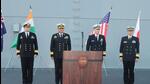 The multilateral exercise Malabar between the navies of India, the US, Japan and Australia began today with an opening ceremony hosted by the Japan Maritime Self-Defense Forces onboard JS Hyuga at Yokosuka, Japan. (Twitter/) The multilateral exercise Malabar between the navies of India, the US, Japan and Australia began today with an opening ceremony hosted by the Japan Maritime Self-Defense Forces onboard JS Hyuga at Yokosuka, Japan. (Twitter/)