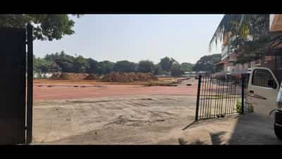 Work in progress at Baburao Sanas ground on Wednesday. (HT PHOTO) Work in progress at Baburao Sanas ground on Wednesday. (HT PHOTO)