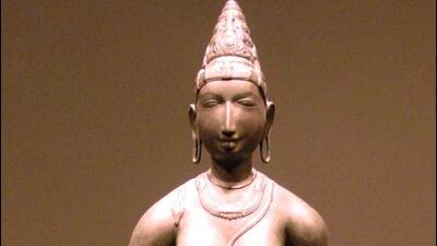 Queen Sembiyan Mahadevi as goddess Parvati in this Chola bronze dated circa 998CE currently at the Freer Gallery, Washington DC. (Kosi Gramatikoff/Wikimedia Commons) Queen Sembiyan Mahadevi as goddess Parvati in this Chola bronze dated circa 998CE currently at the Freer Gallery, Washington DC. (Kosi Gramatikoff/Wikimedia Commons)