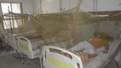In view of the rising cases, a dengue ward set up in the Combined District Hospital, Sanjay Nagar, Ghaziabad. (Sakib Ali/HT Photo) In view of the rising cases, a dengue ward set up in the Combined District Hospital, Sanjay Nagar, Ghaziabad. (Sakib Ali/HT Photo)