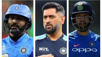 Dinesh Karthik, MS Dhoni and Yuvraj Singh Dinesh Karthik, MS Dhoni and Yuvraj Singh