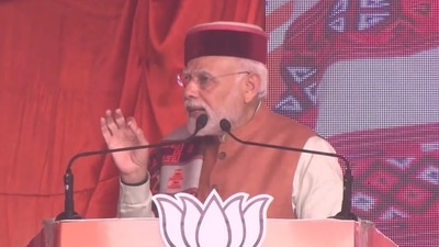 Prime minister Narendra Modi is in Himachal to campaign for the ruling Bharatiya Janata Party ahead of this week's Assembly election. (BJP) Prime minister Narendra Modi is in Himachal to campaign for the ruling Bharatiya Janata Party ahead of this week's Assembly election. (BJP)