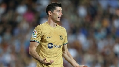 Barcelona's Robert Lewandowski (AP) Barcelona's Robert Lewandowski (AP)