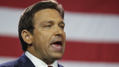 US midterm election results: Florida Governor Ron DeSantis gives a victory speech. (AFP)