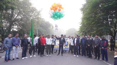 Dharam Pal, IAS, adviser to the UT administrator, flagged off the cycle rally titled ‘pedal for participative election’ in the presence of Vijay Namdeorao Zade, IAS, chief electoral officer, UT, Chandigarh, and other officers. (Twitter/@chandigarh_admn) Dharam Pal, IAS, adviser to the UT administrator, flagged off the cycle rally titled ‘pedal for participative election’ in the presence of Vijay Namdeorao Zade, IAS, chief electoral officer, UT, Chandigarh, and other officers. (Twitter/@chandigarh_admn)