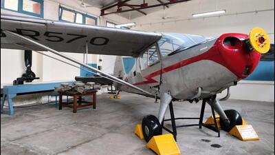 The indigenously designed and built ‘Kanpur 1’ is currently parked at the aircraft instruments and airframe lab of PEC’s aerospace engineering department. (HT Photo) The indigenously designed and built ‘Kanpur 1’ is currently parked at the aircraft instruments and airframe lab of PEC’s aerospace engineering department. (HT Photo)