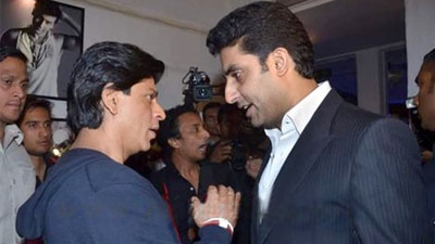 Abhishek Bachchan and Shah Rukh Khan have worked together in films like Kabhi Alvidaa Na Kehna and Happy New Year. Abhishek Bachchan and Shah Rukh Khan have worked together in films like Kabhi Alvidaa Na Kehna and Happy New Year.