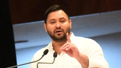 Bihar Deputy Chief Minister Tejashwi Yadav addresses an event in Patna, Bihar. (File) (Santosh Kumar /Hindustan Times)
