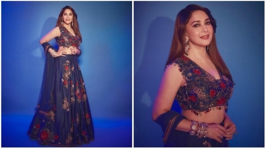 Madhuri Dixit is a sight to behold in ivory Falguni Shane Peacock ...