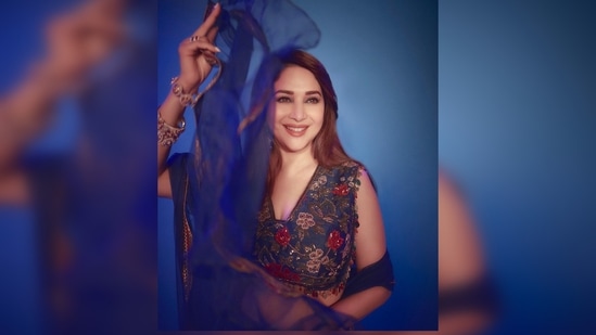 Sharing a string of images on her Instagram handle, Madhuri Dixit captioned her post, "Ek Jhalak."(Instagram/@madhuridixitnene)