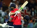 England's Captain Jos Buttler (L) and Alex Hales celebrate their win after the ICC men's Twenty20 World Cup 2022 semi-final cricket match between England and India at The Adelaide Oval(AFP) England's Captain Jos Buttler (L) and Alex Hales celebrate their win after the ICC men's Twenty20 World Cup 2022 semi-final cricket match between England and India at The Adelaide Oval(AFP)