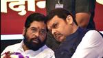 Mumbai, Nov 03 (ANI): Maharashtra Chief Minister Eknath Shinde and Deputy Chief Minister Devendra Fadnavis indulge in a conversation during a programme of awarding of appointment letters under State level employment fair to the first phase candidates, at Yashwantrao Chavan Centre, in Mumbai on Thursday. (ANI Photo) (Deepak Salvi) Mumbai, Nov 03 (ANI): Maharashtra Chief Minister Eknath Shinde and Deputy Chief Minister Devendra Fadnavis indulge in a conversation during a programme of awarding of appointment letters under State level employment fair to the first phase candidates, at Yashwantrao Chavan Centre, in Mumbai on Thursday. (ANI Photo) (Deepak Salvi)