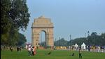 A clear sky seen at Kartvya Path/ near India Gate, in New Delhi. A clear sky seen at Kartvya Path/ near India Gate, in New Delhi.