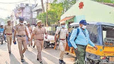 Police personnel and NIA officials conduct raids in connection with the Coimbatore car blast case. (PTI) Police personnel and NIA officials conduct raids in connection with the Coimbatore car blast case. (PTI)