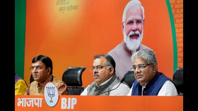 The BJP released its first list of candidates for the Gujarat assembly elections, on Thursday. (PTI) The BJP released its first list of candidates for the Gujarat assembly elections, on Thursday. (PTI)