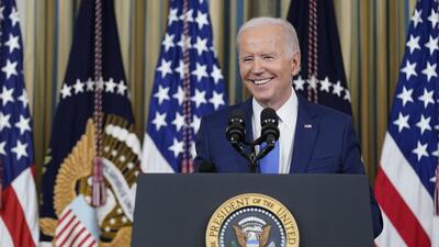 President Joe Biden speaks in the State Dining Room of the White House in Washington, Wednesday, Nov. 9, 2022. (AP Photo/Susan Walsh) (AP) President Joe Biden speaks in the State Dining Room of the White House in Washington, Wednesday, Nov. 9, 2022. (AP Photo/Susan Walsh) (AP)