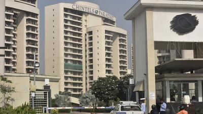 A view of the Chintels Paradiso residential society in Gurugram on November 7. (Vipin Kumar/ HT Photo) A view of the Chintels Paradiso residential society in Gurugram on November 7. (Vipin Kumar/ HT Photo)