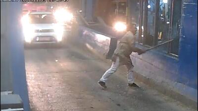 (HT PhotoA video grab of the incident at Kherki Daula toll plaza in Gurugram district.) (HT PhotoA video grab of the incident at Kherki Daula toll plaza in Gurugram district.)