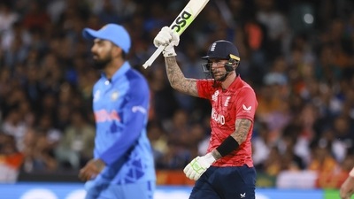 Hales and Buttler asserted England's dominance from the first ball. Hales took over after Buttler started the onslaught in the powerplay. (AP) Hales and Buttler asserted England's dominance from the first ball. Hales took over after Buttler started the onslaught in the powerplay. (AP)