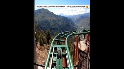 Elevated roller coaster. (Instagram/@allthebestviews) Elevated roller coaster. (Instagram/@allthebestviews)