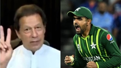 Former Pakistan captain and Prime Minister Imran Khan; Babar Azam