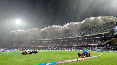 Adelaide weather forecast: Rain had delayed play during the India and Bangladesh match (Getty) Adelaide weather forecast: Rain had delayed play during the India and Bangladesh match (Getty)
