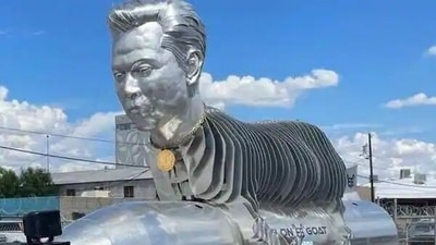 Elon Musk: Elon Musk's fans create 30-foot long statue. (Twitter) Elon Musk: Elon Musk's fans create 30-foot long statue. (Twitter)