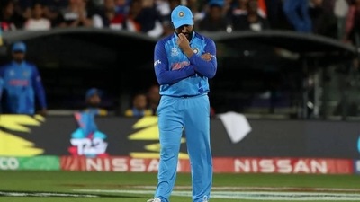 Rohit Sharma cut a dejected figure after the match (Getty Images) Rohit Sharma cut a dejected figure after the match (Getty Images)