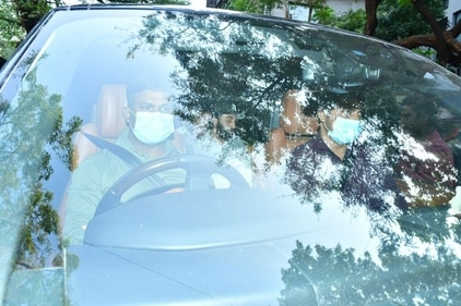Ranbir Kapoor with the baby at Vastu. (Varinder Chawla) Ranbir Kapoor with the baby at Vastu. (Varinder Chawla)