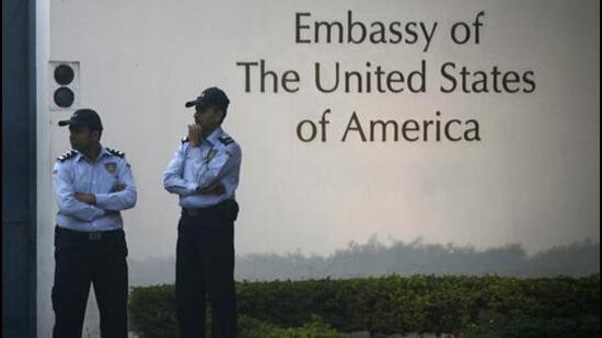 US embassy in New Delhi. (Raj k Raj/ HT File Photo)