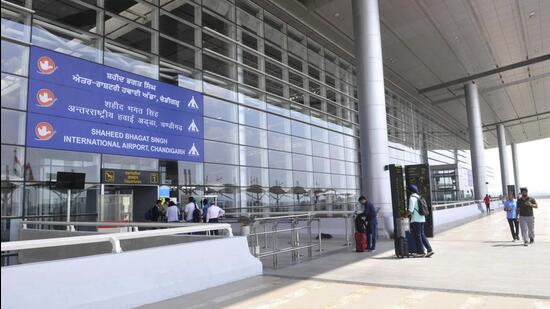 Customs officials seized 160.5gm gold from passengers on a flight that landed at the Shaheed Bhagat Singh International Airport, Chandigarh, from Dubai on Wednesday evening. (HT File)