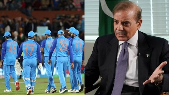 Indian team; Pakistan PM Shehbaz Sharif