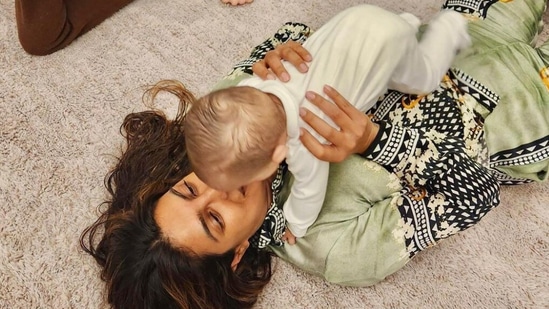 Priyanka Chopra, Malti Marie Chopra Jonas and Nick Jonas in LA.