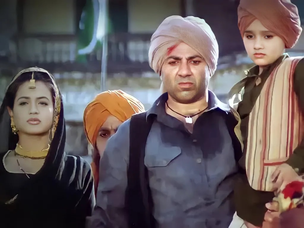 Sunny Deol with Ameesha Patel in Gadar: Ek Prem Katha. Sunny Deol with Ameesha Patel in Gadar: Ek Prem Katha.