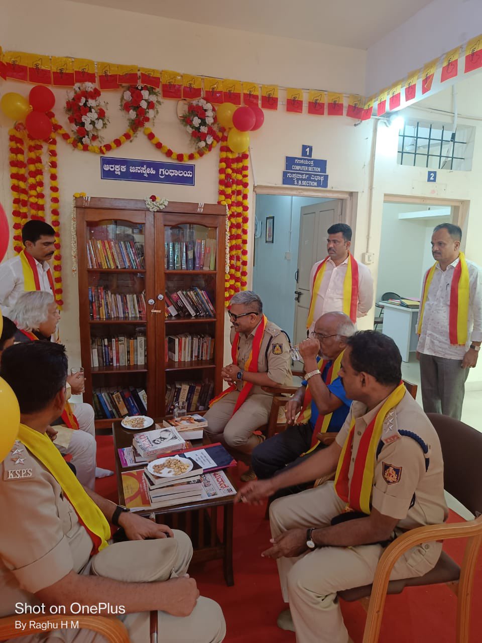 The Kannada Rajyotsava celebrations at a police station in the south east zone of Bengaluru. (C K Baba/Twitter) The Kannada Rajyotsava celebrations at a police station in the south east zone of Bengaluru. (C K Baba/Twitter)
